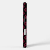 ブルゴーニュと黒のダイヤモンドパターン Case-Mate iPhoneケース (裏面 / 右)