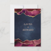 ブルゴーニュのアガテ   マルブレエレガントな詳細カード  招待状 (裏面)