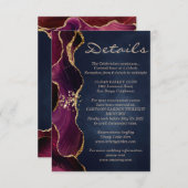 ブルゴーニュのアガテ   マルブレエレガントな詳細カード  招待状 (正面/裏面)
