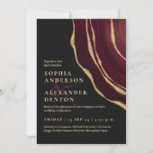 ブルゴーニュのアゲイト結婚ダークズ 招待状 (正面)