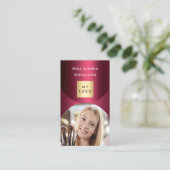 ブルゴーニュのアーチ写真Qrソーシャルメディアのロゴ 名刺 (スタンド正面)