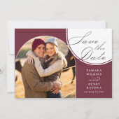 ブルゴーニュのアーチ結婚写真の書 セーブザデート (正面)