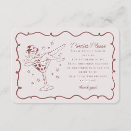 ブルゴーニュのカクテル女性のカーボーイパンティ挿入 エンクロージャーカード