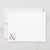 ブルゴーニュのカップルのモノグラム文房具パーソナライズされた品 ノートカード (正面)