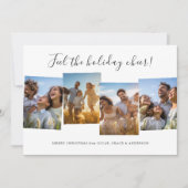 ブルゴーニュのクリスマスの挨拶おもしろい家族の写真 シーズンカード (正面)