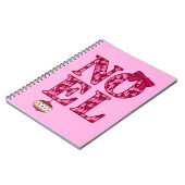 ブルゴーニュのクリスマスツリーパターンのNOEL ノートブック (左側)