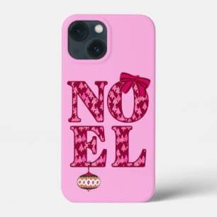 ブルゴーニュのクリスマスツリーパターンのNOEL iPhone 13 MINIケース