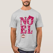 ブルゴーニュのクリスマスツリーパターンのNOEL Tシャツ (正面)