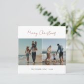 ブルゴーニュのクリスマスビーチ家族の子供たちおもしろいの写真 シーズンカード (スタンド正面)