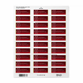 ブルゴーニュのクリスマスラベルのスノーフレーク ラベル (フルシート)