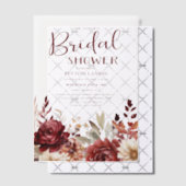ブルゴーニュのクリームの水色。フローラブライダルシャワー ベラム紙招待状 (オフセット (招待状))