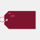 ブルゴーニュのクリーム弓クリスマス ギフトタグ (裏面横)