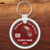 ブルゴーニュのサッカーチームのギフトアイディアまたはあなたの色 キーホルダー (正面)