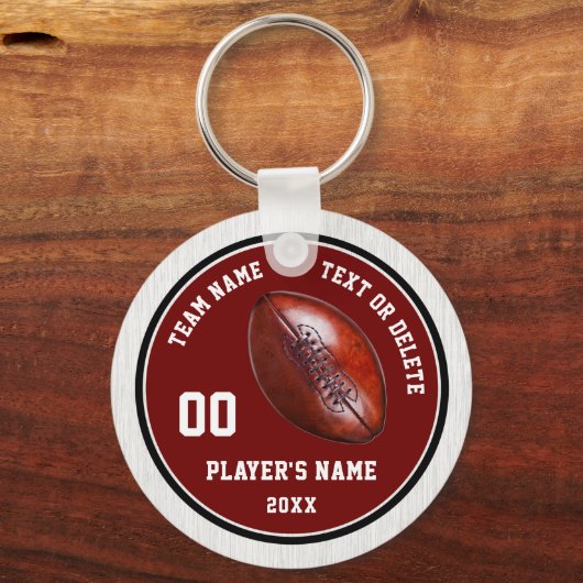 ブルゴーニュのサッカーチームのギフトアイディアまたはあなたの色 キーホルダー (正面)