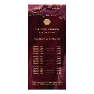 ブルゴーニュのシーシェルのロゴ価格リストデザイン ラックカード