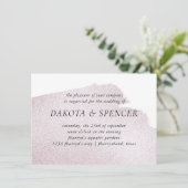 ブルゴーニュのスプラッシュ |エレガント水の色結婚の数 招待状 (スタンド正面)