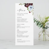 ブルゴーニュのダスティブルー結婚のメニュー メニュー (スタンド正面)