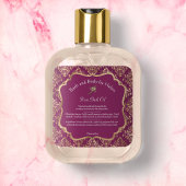 ブルゴーニュのダマスク&金ゴールドフォイル石鹸&化粧品ラベル スクエアシール