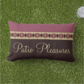 ブルゴーニュのダークブラウン アウトドアクッション (芝生)