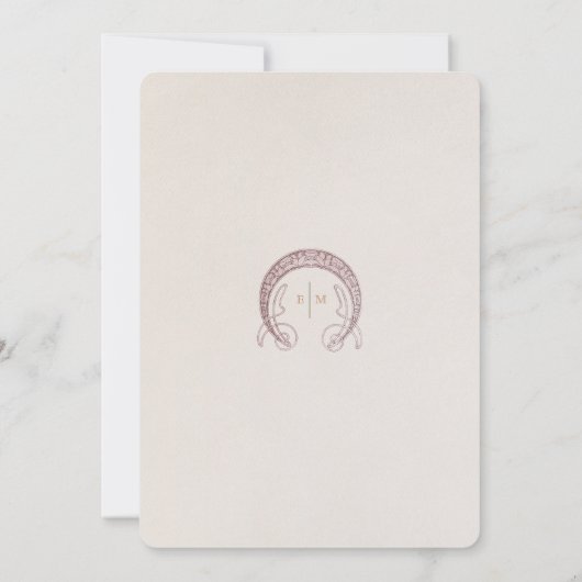 ブルゴーニュのテーブル番号ヴィンテージ結婚アールヌーボー 招待状 (裏面)