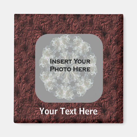 ブルゴーニュのデイジー写真 マグネット (正面)