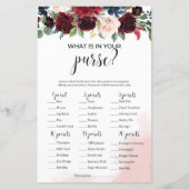 ブルゴーニュのネイビーフローラあなたの財布ゲームの中に何がある (正面)