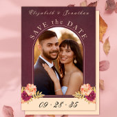 ブルゴーニュのバラボホ写真ウェディング日付を保存 セーブザデート