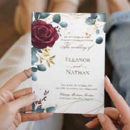 ブルゴーニュのバラモダンと結婚の 招待状