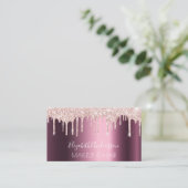 ブルゴーニュのバラ金ゴールドドリップのメイクアップヘア 名刺 (スタンド正面)