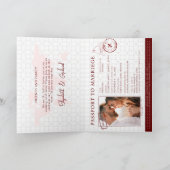 ブルゴーニュのパスポート旅行先結婚式 招待状 (内部)