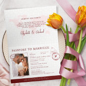 ブルゴーニュのパスポート旅行先結婚式 招待状