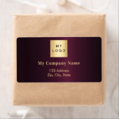 ブルゴーニュのビジネスのロゴ差出人住所出荷 ラベル (インサイチュ)