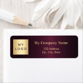 ブルゴーニュのビジネスロゴ差出人住所 ラベル (インサイチュ)