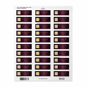 ブルゴーニュのビジネスロゴ差出人住所 ラベル (フルシート)