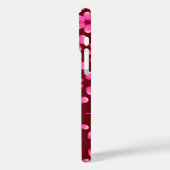 ブルゴーニュのピンクの白抽象芸術フローラ Case-Mate iPhoneケース (裏面 / 左)