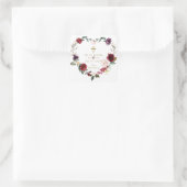 ブルゴーニュのピンクの花彼は復活金ゴールド復活祭 スクエアシール (バッグ)