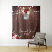 ブルゴーニュのフラワーメイソン結婚ジャーの木製ライト タペストリー (インサイチュ)