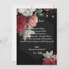 ブルゴーニュのフローラの糸の光が私の花嫁のメイドになる 招待状