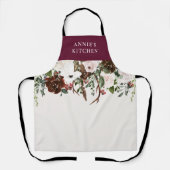 ブルゴーニュのフローラエレガントアントラーの植物のエプロン エプロン (正面)