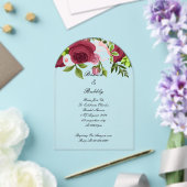 ブルゴーニュのフローラブライダルシャワー招待 アクリル招待状 (インサイチュ (ウェディング))