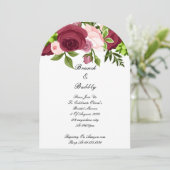 ブルゴーニュのフローラブライダルシャワー招待 招待状 (スタンド正面)