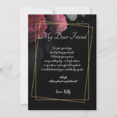 ブルゴーニュのフローラ素朴は私の花嫁のメイドになる 招待状 (正面)