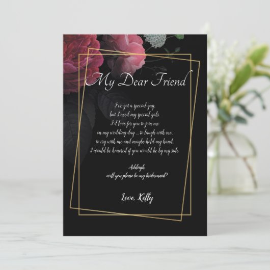 ブルゴーニュのフローラ素朴は私の花嫁のメイドになる 招待状 (スタンド正面)