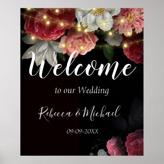 ブルゴーニュのフローラ素朴ストリングライト ポスター (正面)