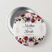 ブルゴーニュのブリスマザーオブザブライドピンモノグラムのー 缶バッジ (正面&裏面)