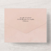 ブルゴーニュのベリーと赤面結婚フローラの全てを一つにする オールインワン招待状 (裏面)