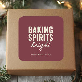 ブルゴーニュのホリデー「Baking Spirits Bright」 スクエアシール
