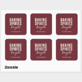 ブルゴーニュのホリデー「Baking Spirits Bright」 スクエアシール (シート)