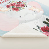 ブルゴーニュのマルーンの花を持つ象+名前 シェルパブランケット (3/4)