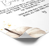 ブルゴーニュのミニマリスト秋のカボチャ言わないベビー ポスター (角)